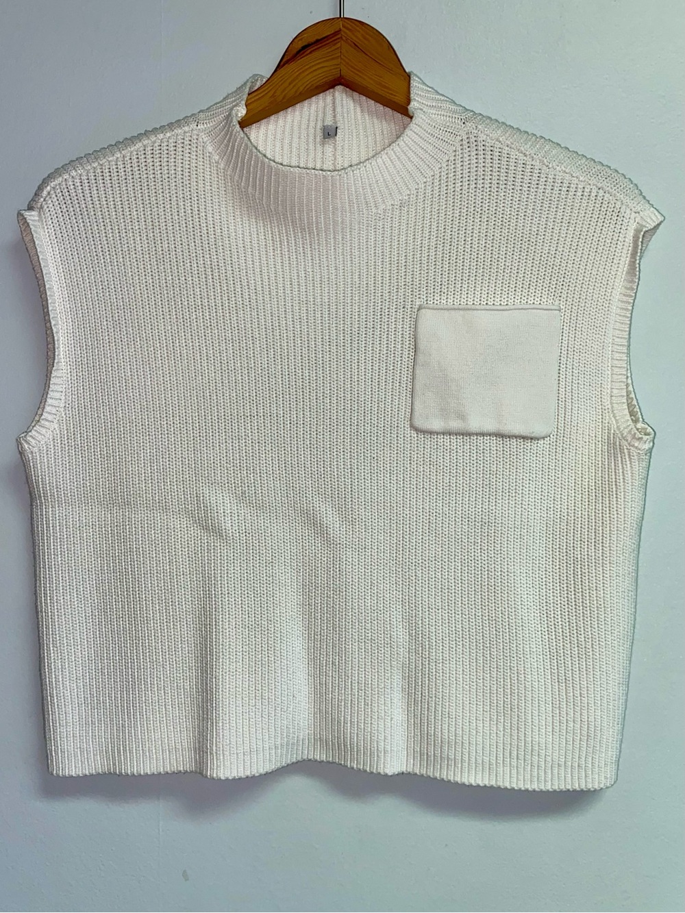 SUPER CUTE BOXY KNIT SWEATER TOP - LARGE